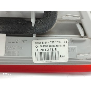 Recambio de piloto trasero derecho interior para bmw serie 3 coupe (e92) 320d referencia OEM IAM 63217252780  