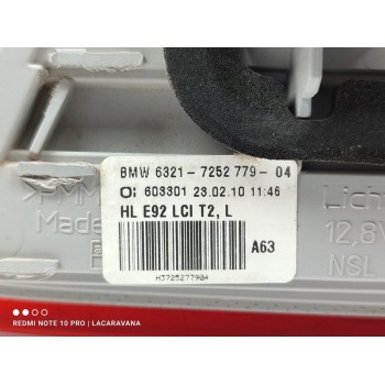 Recambio de piloto trasero izquierdo interior para bmw serie 3 coupe (e92) 320d referencia OEM IAM 63217252779  