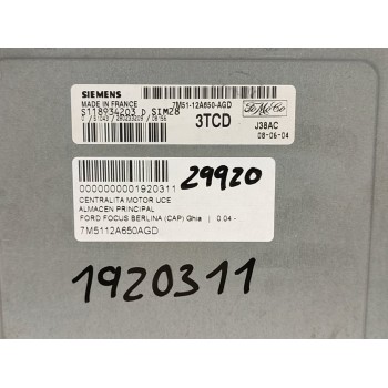 Recambio de centralita motor uce para ford focus berlina (cap) ghia referencia OEM IAM 7M5112A650AGD  