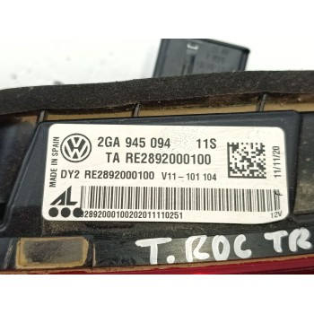Recambio de piloto trasero derecho interior para volkswagen t-roc descapotable (ac7, ac8) 1.0 tsi referencia OEM IAM 2GA945094  