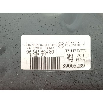Recambio de faro derecho para peugeot 307 (3a/c) 2.0 hdi 110 referencia OEM IAM 9634369480 / 6205Z2  