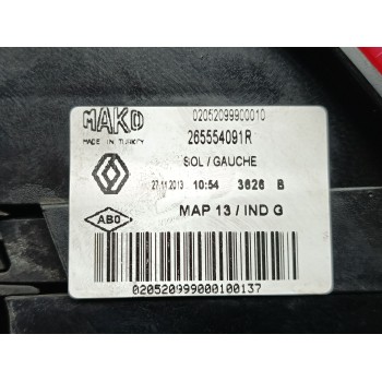 Recambio de piloto trasero izquierdo para renault clio iv (bh_) 1.5 dci 90 referencia OEM IAM 265554091R  