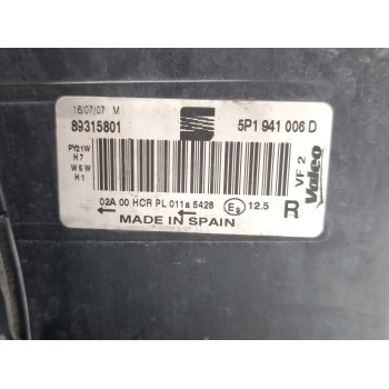 Recambio de faro derecho para seat altea (5p1) 1.9 tdi referencia OEM IAM 5P1941006D  
