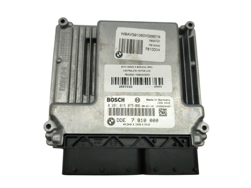Recambio de centralita motor uce para bmw serie 3 berlina (e90) 320d referencia OEM IAM 7810000 / 0281015075  