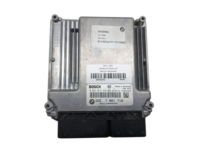 Recambio de centralita motor uce para bmw 1 (e87) 118 d referencia OEM IAM 7801710 / 0281013252  