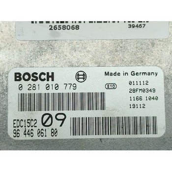 Recambio de centralita motor uce para peugeot 307 (3a/c) 2.0 hdi 110 referencia OEM IAM 9644606180 / 0281010779  
