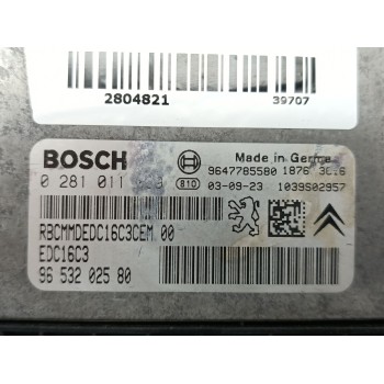 Recambio de centralita motor uce para peugeot 206 sw (2e/k) 2.0 hdi referencia OEM IAM 9653202580 / 0281011089  