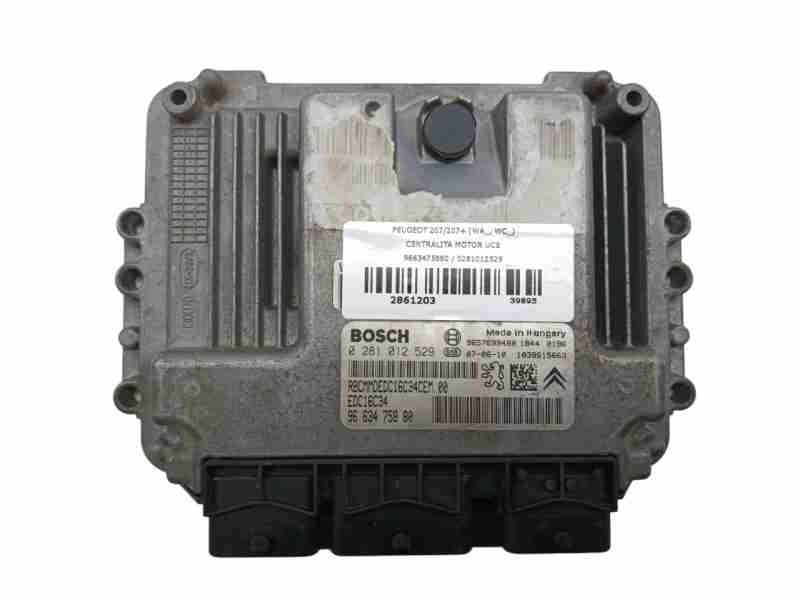 Recambio de centralita motor uce para peugeot 207/207+ (wa_, wc_) 1.4 hdi referencia OEM IAM 9663475880 / 0281012529  