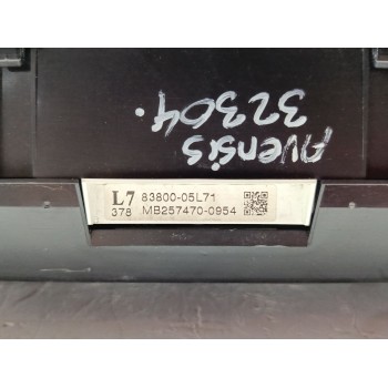 Recambio de cuadro instrumentos para toyota avensis (t27) advance referencia OEM IAM 8380005L71  