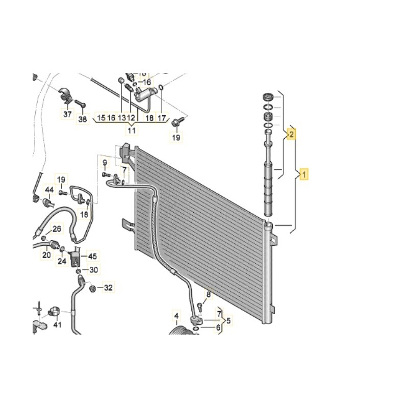 Recambio de radiador calefaccion / aire acondicionado para volkswagen t6.1 caravelle (sh) caravelle trendline fwd referencia OEM