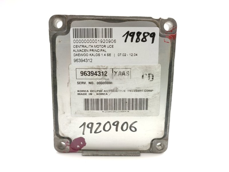 Recambio de centralita motor uce para daewoo kalos 1.4 se referencia OEM IAM 96394312  
