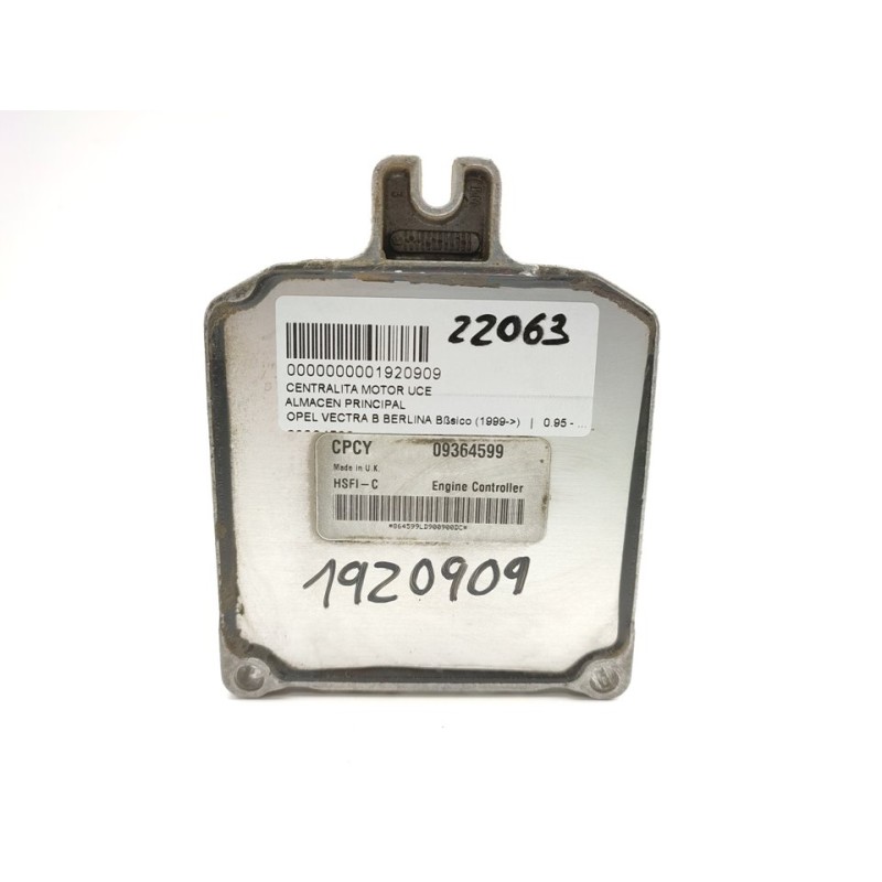 Recambio de centralita motor uce para opel vectra b berlina básico (1999) referencia OEM IAM 09364599  
