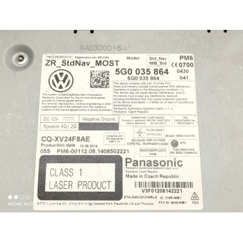 Recambio de sistema navegacion gps para volkswagen golf vii lim. gtd bluemotion referencia OEM IAM 5G0035864  