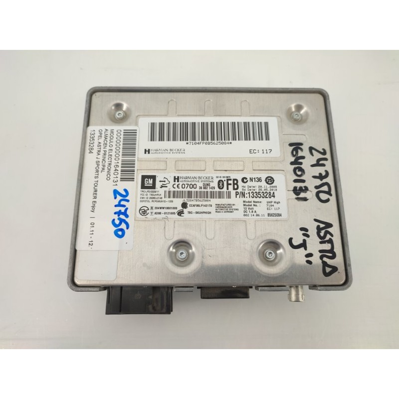 Recambio de modulo electronico para opel astra j sports tourer enjoy referencia OEM IAM 13353284  