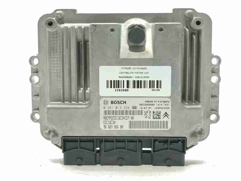 Recambio de centralita motor uce para citroën c3 picasso exclusive referencia OEM IAM 9666986680 / 0281013334  