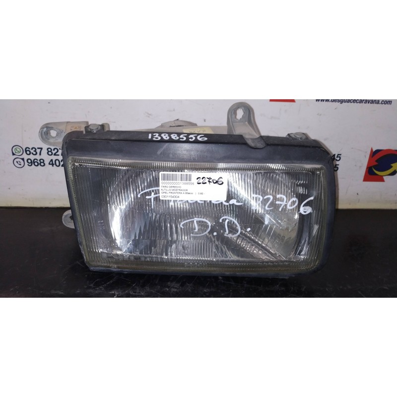 Recambio de faro derecho para opel frontera a básico referencia OEM IAM 0301154304  