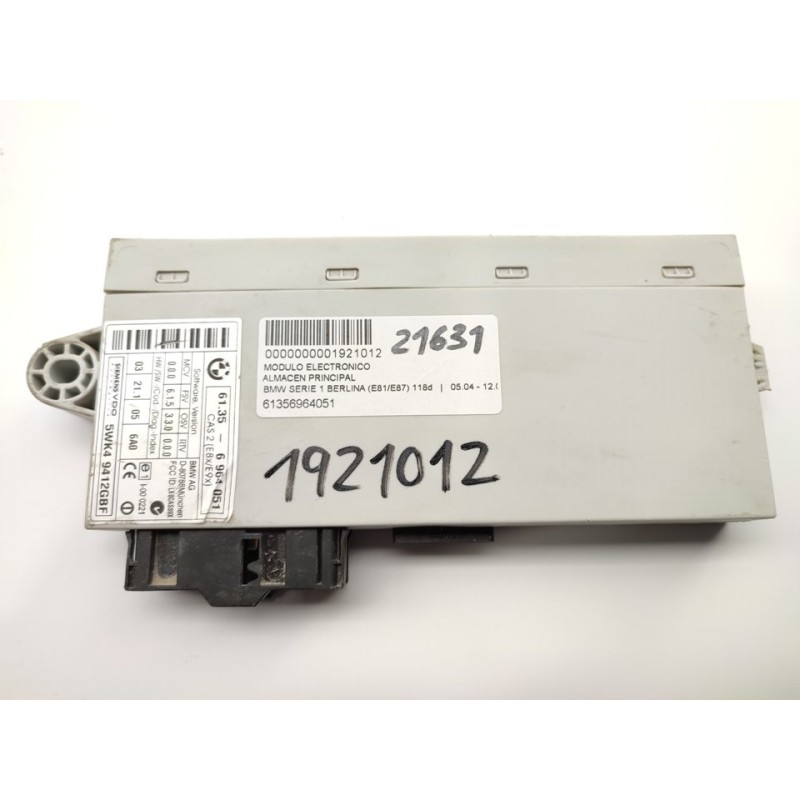 Recambio de modulo electronico para bmw serie 1 berlina (e81/e87) 118d referencia OEM IAM 61356964051  