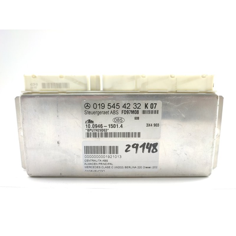 Recambio de centralita abs para mercedes-benz clase c (w202) berlina 220 diesel (202.121) referencia OEM IAM 0195454232  