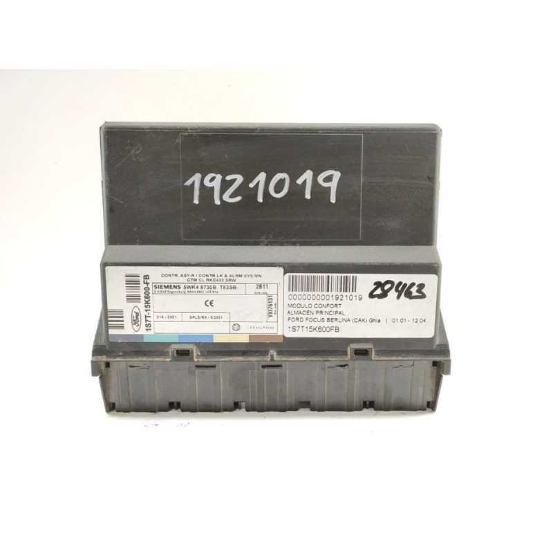 Recambio de modulo confort para ford focus berlina (cak) ghia referencia OEM IAM 1S7T15K600FB  