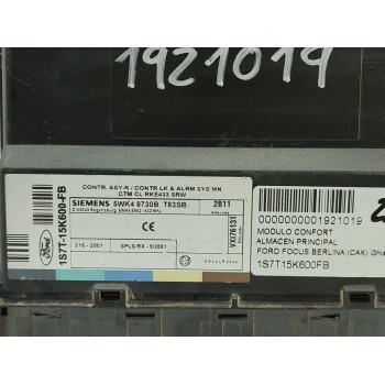 Recambio de modulo confort para ford focus berlina (cak) ghia referencia OEM IAM 1S7T15K600FB  