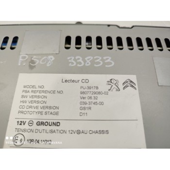 Recambio de sistema audio / radio cd para peugeot 508 gt line referencia OEM IAM 9807729080  