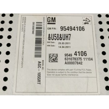 Recambio de sistema audio / radio cd para chevrolet aveo berlina hatchback lt+ referencia OEM IAM 95494106  