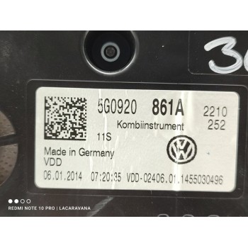 Recambio de cuadro instrumentos para volkswagen golf vii lim. (5g1) advance bluemotion referencia OEM IAM 5G0920861A  