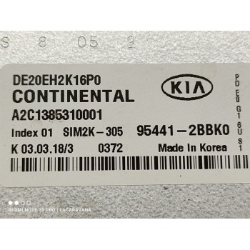 Recambio de centralita motor uce para kia niro business referencia OEM IAM 954412BBK0  