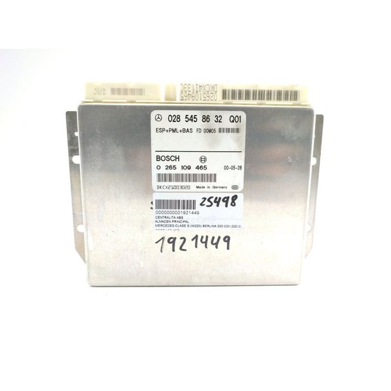 Recambio de centralita abs para mercedes-benz clase s (w220) berlina 320 cdi (220.026) referencia OEM IAM 0265109465  