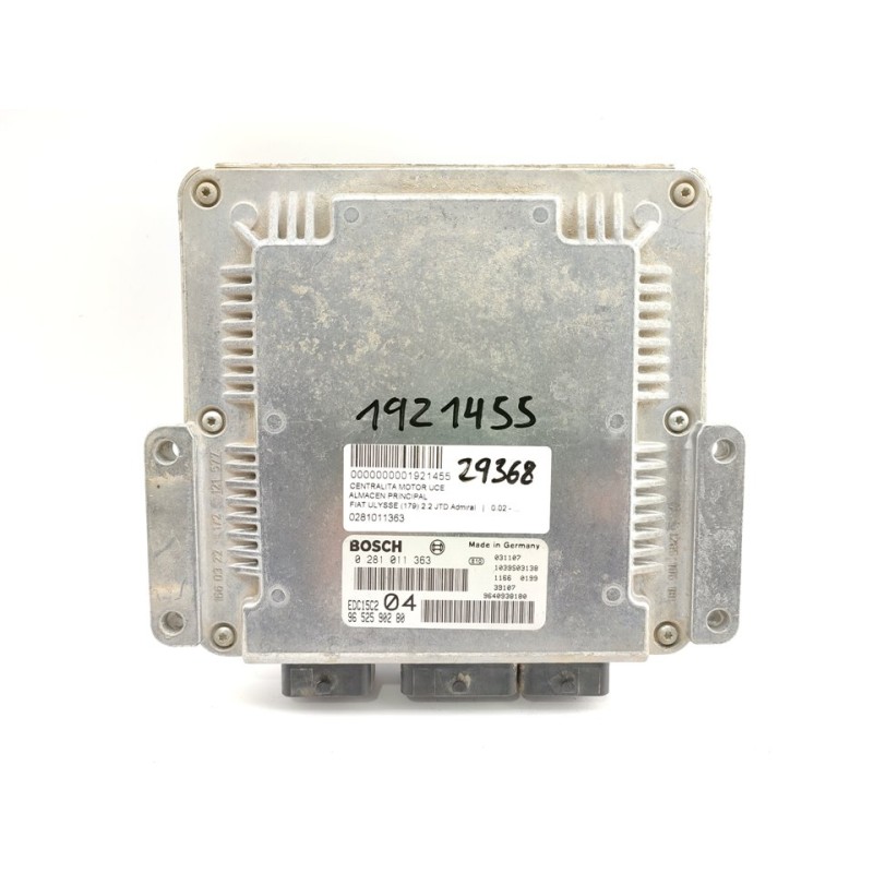 Recambio de centralita motor uce para fiat ulysse (179) 2.2 jtd admiral referencia OEM IAM 0281011363  