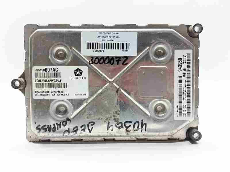 Recambio de centralita motor uce para jeep compass (mk49) 2.4 4x4 referencia OEM IAM P05150607AC 5150607AC 