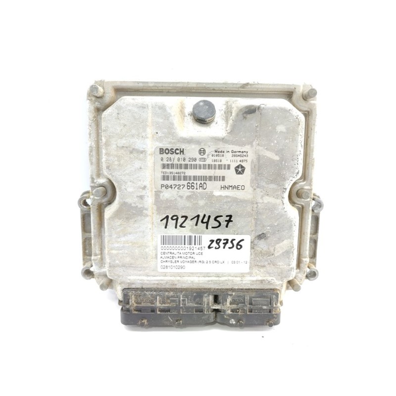 Recambio de centralita motor uce para chrysler voyager (rg) 2.5 crd lx referencia OEM IAM 0281010290  