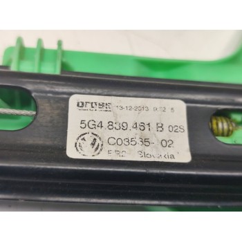 Recambio de elevalunas trasero izquierdo para volkswagen golf vii lim. (5g1) advance bluemotion referencia OEM IAM 5G4839461B  