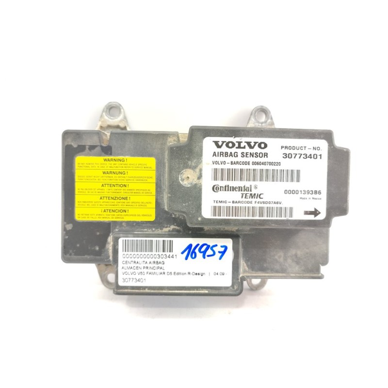 Recambio de centralita airbag para volvo v50 familiar d5 edition r-design referencia OEM IAM 30773401  