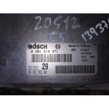 Recambio de centralita motor uce para citroën c5 berlina 2.2 hdi exclusive automático referencia OEM IAM 9638795280  