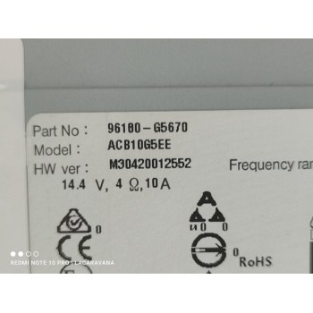 Recambio de sistema audio / radio cd para kia niro business referencia OEM IAM 96180G5670  