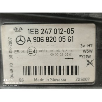 Recambio de faro izquierdo para mercedes-benz sprinterii caja cerrada (desde 01.06) referencia OEM IAM A9068200561  
