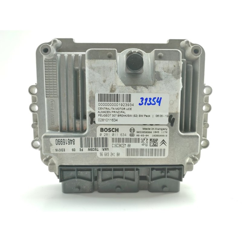 Recambio de centralita motor uce para peugeot 307 break/sw (s2) sw pack referencia OEM IAM 0281011634  
