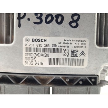 Recambio de centralita motor uce para peugeot 3008 allure referencia OEM IAM 0281035365  