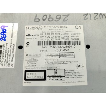 Recambio de sistema navegacion gps para mercedes-benz clase e (w212) lim. 220 cdi blueefficiency (212.002) referencia OEM IAM A2