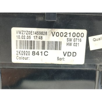 Recambio de cuadro instrumentos para volkswagen caddy ka/kb (2k) furg. referencia OEM IAM 2K0920841C  