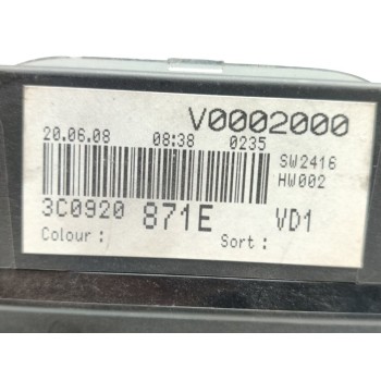 Recambio de cuadro instrumentos para volkswagen passat berlina (3c2) advance referencia OEM IAM 3C0920871E  