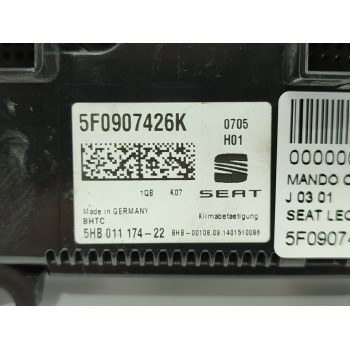Recambio de mando calefaccion / aire acondicionado para seat leon (5f1) style referencia OEM IAM 5F0907426K  
