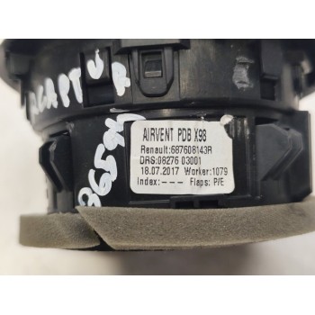 Recambio de rejilla aireadora para renault captur life referencia OEM IAM 687608143R  