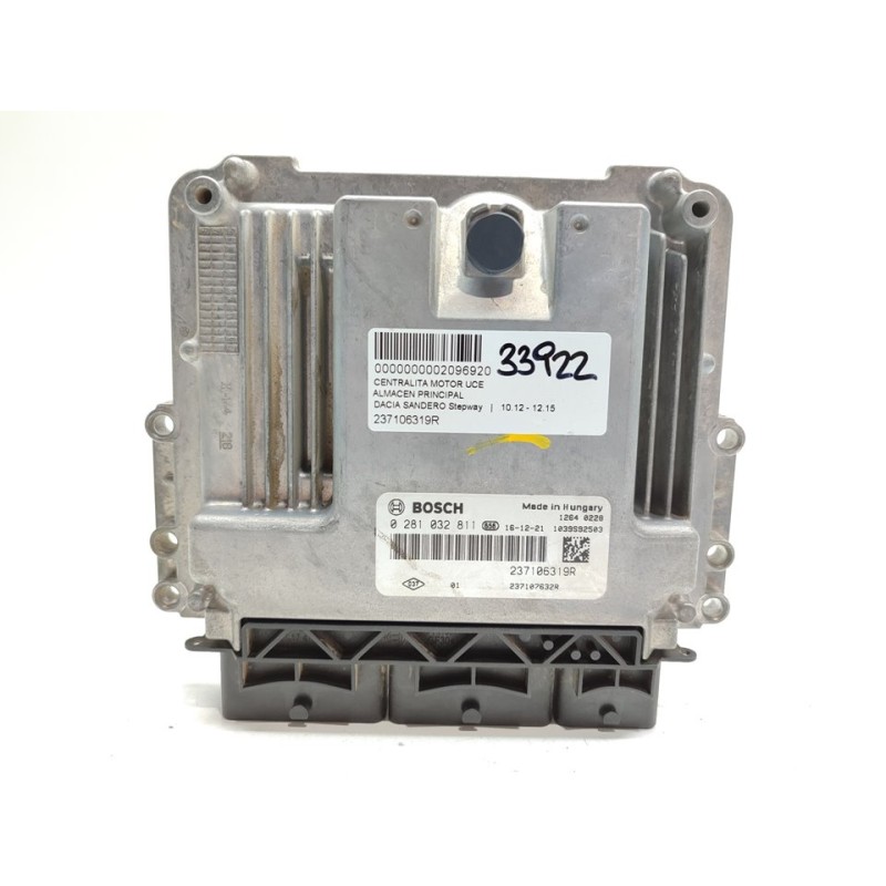 Recambio de centralita motor uce para dacia sandero stepway referencia OEM IAM 237106319R  