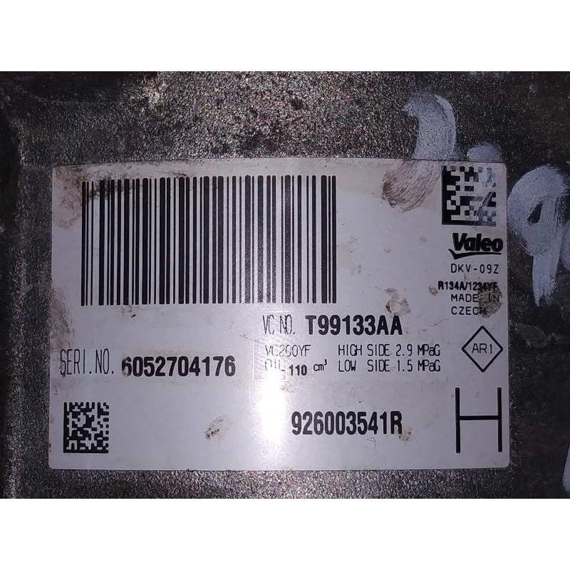 Recambio de compresor aire acondicionado para nissan micra v (k14) 0.9 cat referencia OEM IAM 926003541R  