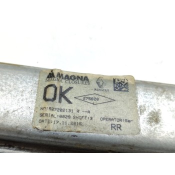 Recambio de elevalunas trasero derecho para dacia sandero stepway referencia OEM IAM 827202131R  