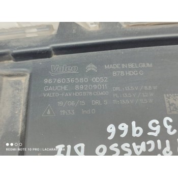 Recambio de piloto delantero izquierdo para citroën c4 picasso intensive plus referencia OEM IAM 9676036580  
