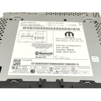 Recambio de sistema audio / radio cd para fiat 500 x (334) pop star referencia OEM IAM 735605097  