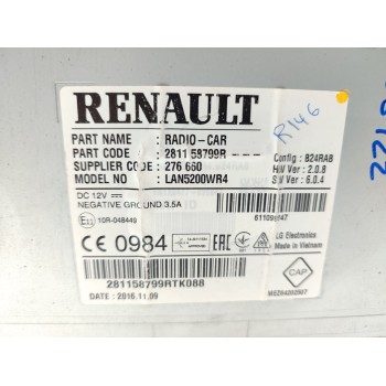 Recambio de sistema navegacion gps para dacia sandero stepway referencia OEM IAM 281158799R  